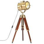 Lampadaire en Bois et Métal au Style Rétro-Marron-1-La-Fabrique-Industrielle