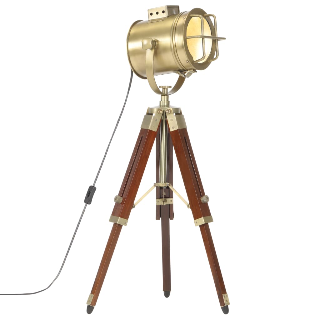 Lampadaire en Bois et Métal au Style Rétro-Marron-1-La-Fabrique-Industrielle