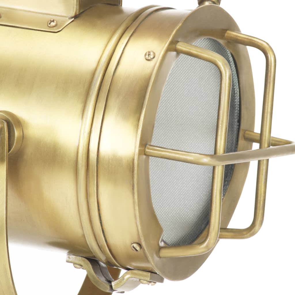Lampadaire en Bois et Métal au Style Rétro-La-Fabrique-Industrielle