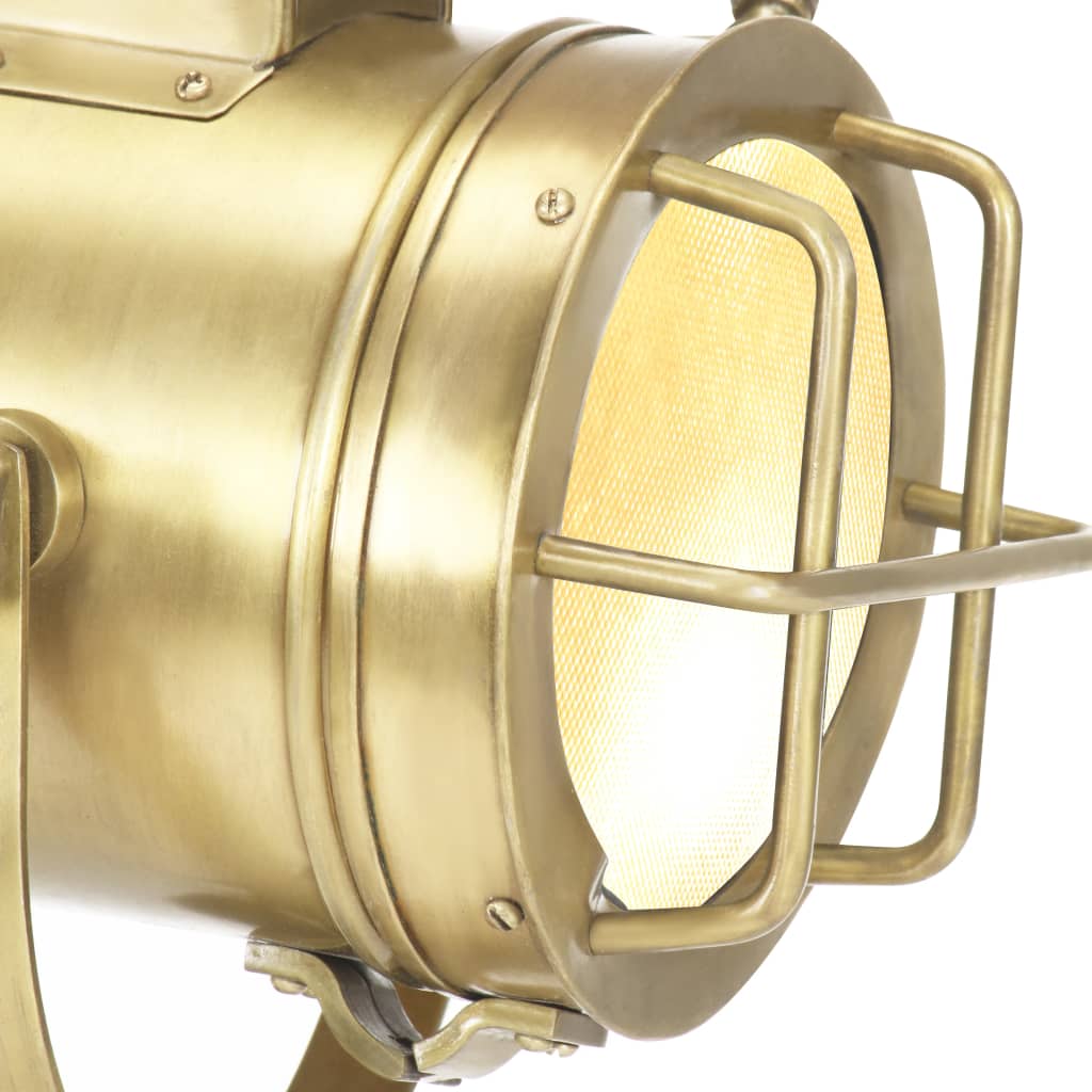 Lampadaire en Bois et Métal au Style Rétro-La-Fabrique-Industrielle
