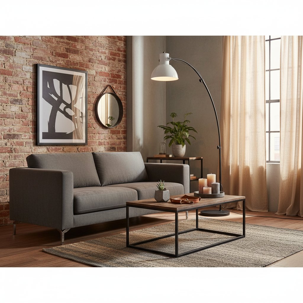 Lampadaire Industriel en Acier Arc