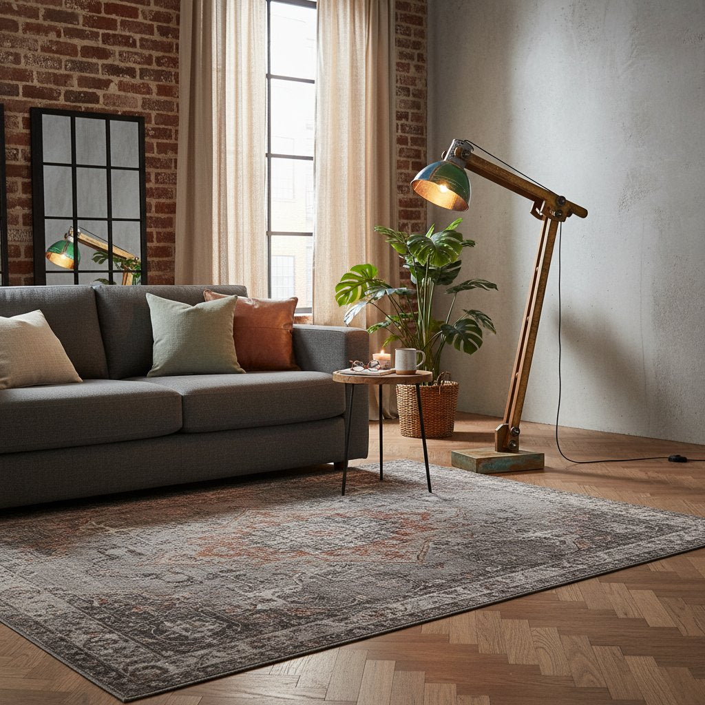 Lampadaire Industriel en Bois Fait Maison