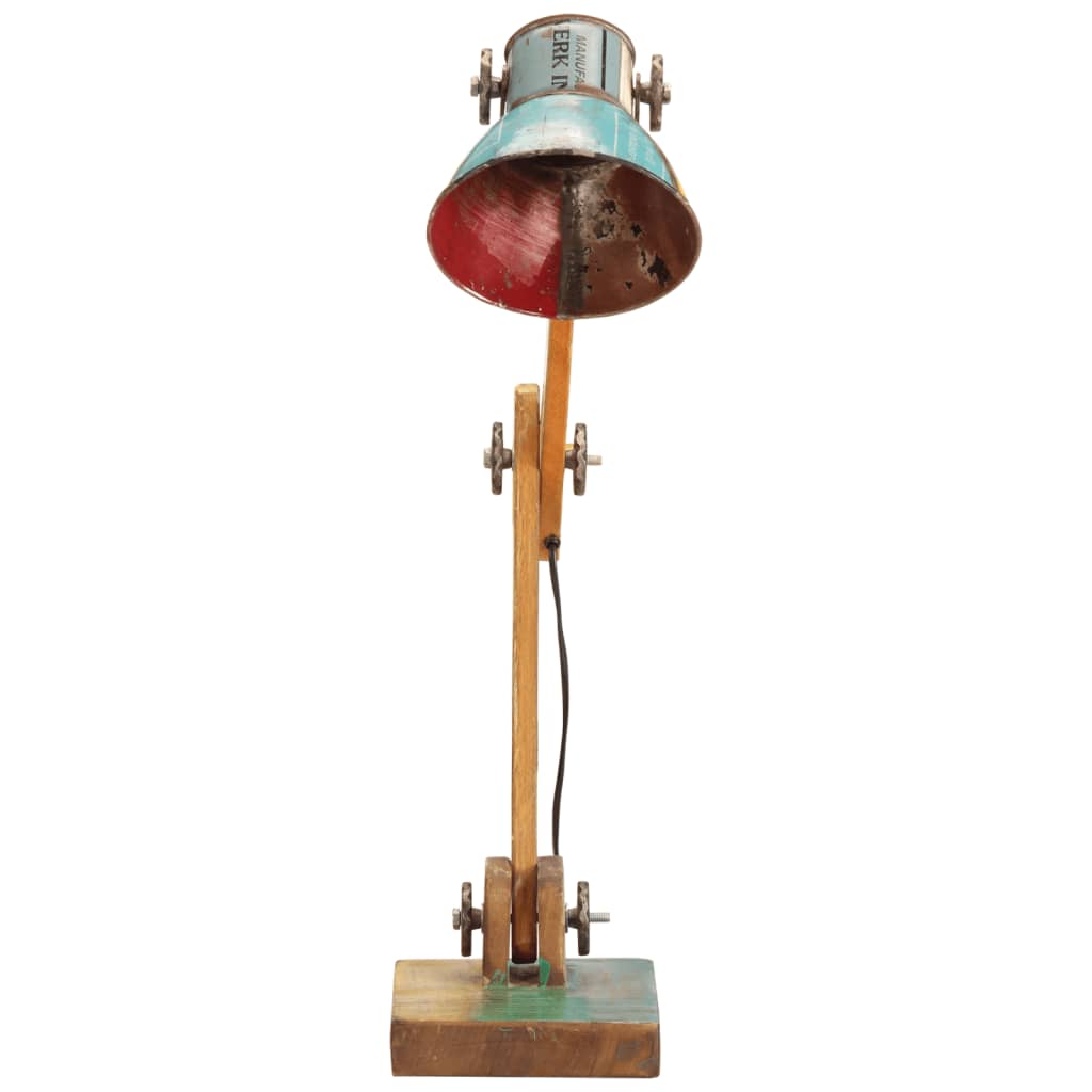Lampe Industrielle Ancienne en Bois et Métal-La-Fabrique-Industrielle