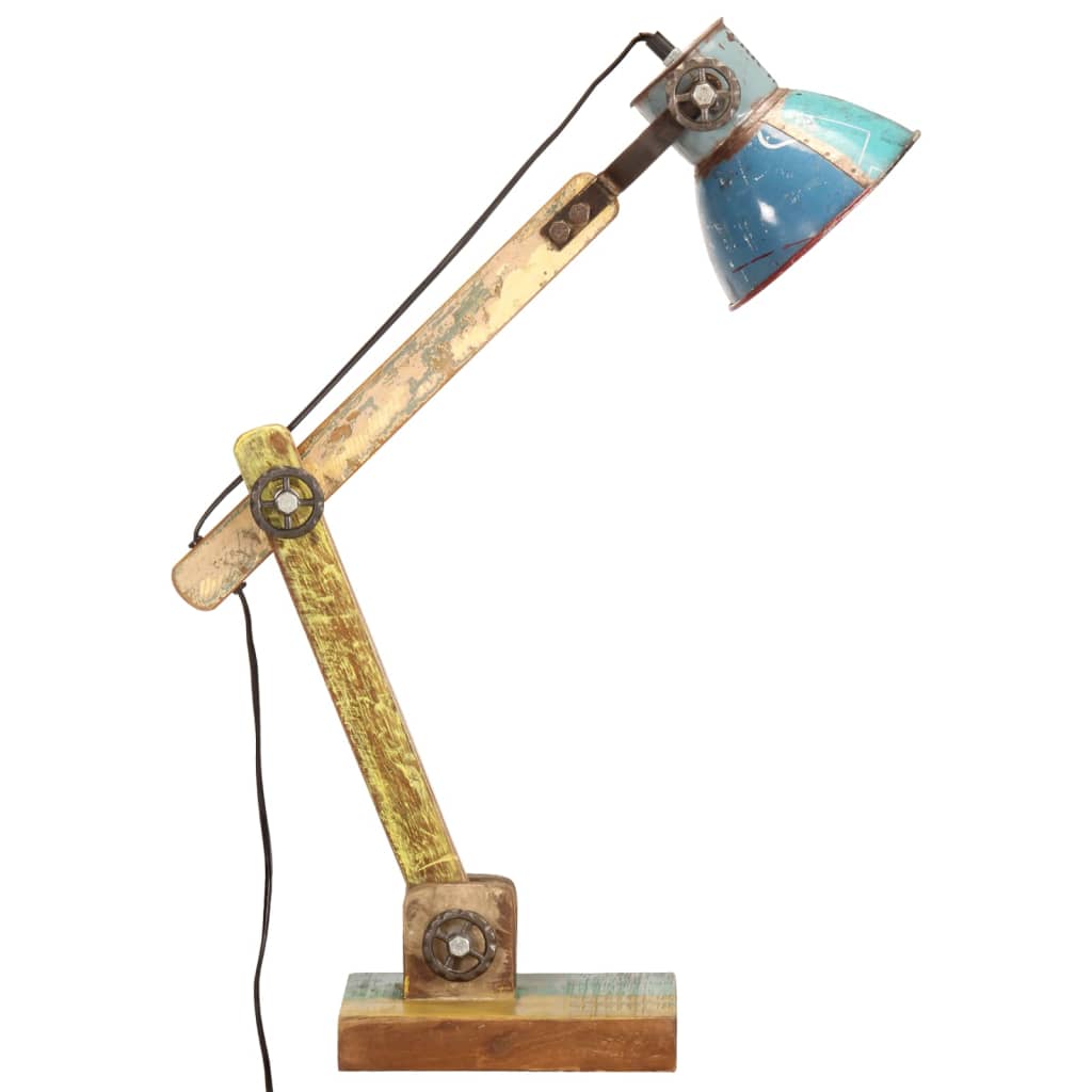 Lampe Industrielle Ancienne en Bois et Métal-La-Fabrique-Industrielle