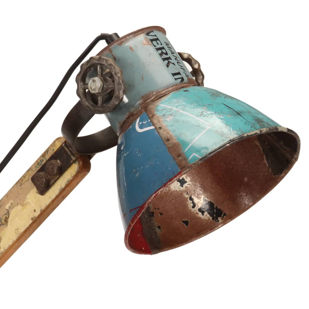 Lampe Industrielle Ancienne en Bois et Métal-La-Fabrique-Industrielle