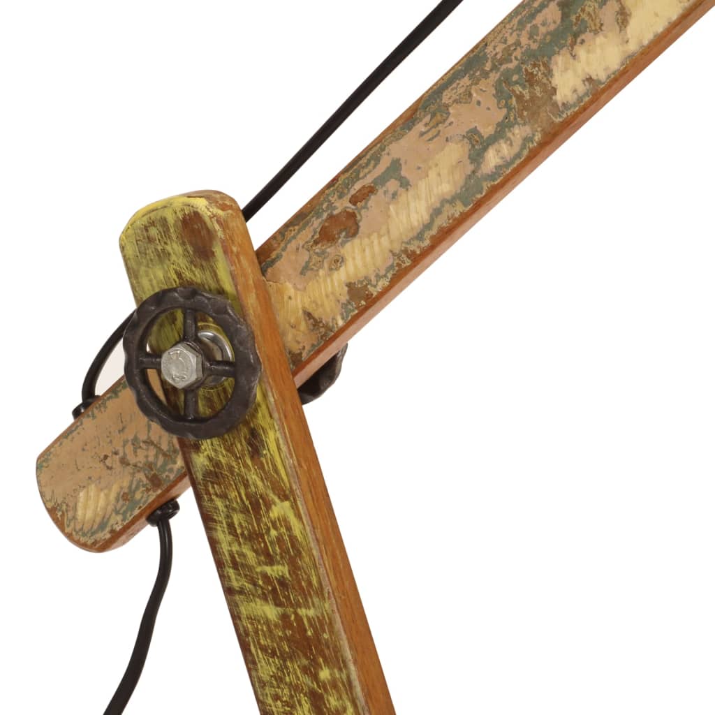 Lampe Industrielle Ancienne en Bois et Métal-La-Fabrique-Industrielle