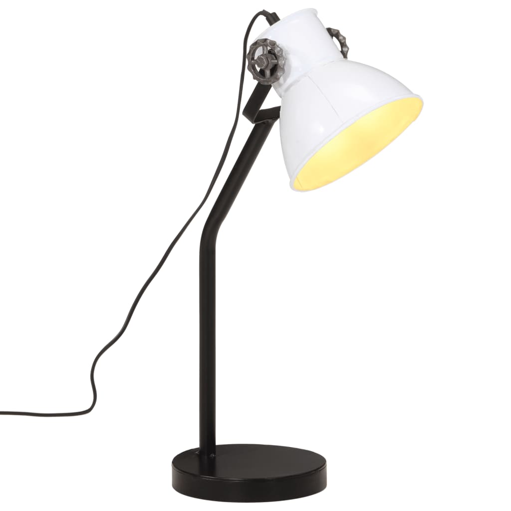 Lampe de Bureau en Métal Noir Industriel-Blanc-1-La-Fabrique-Industrielle