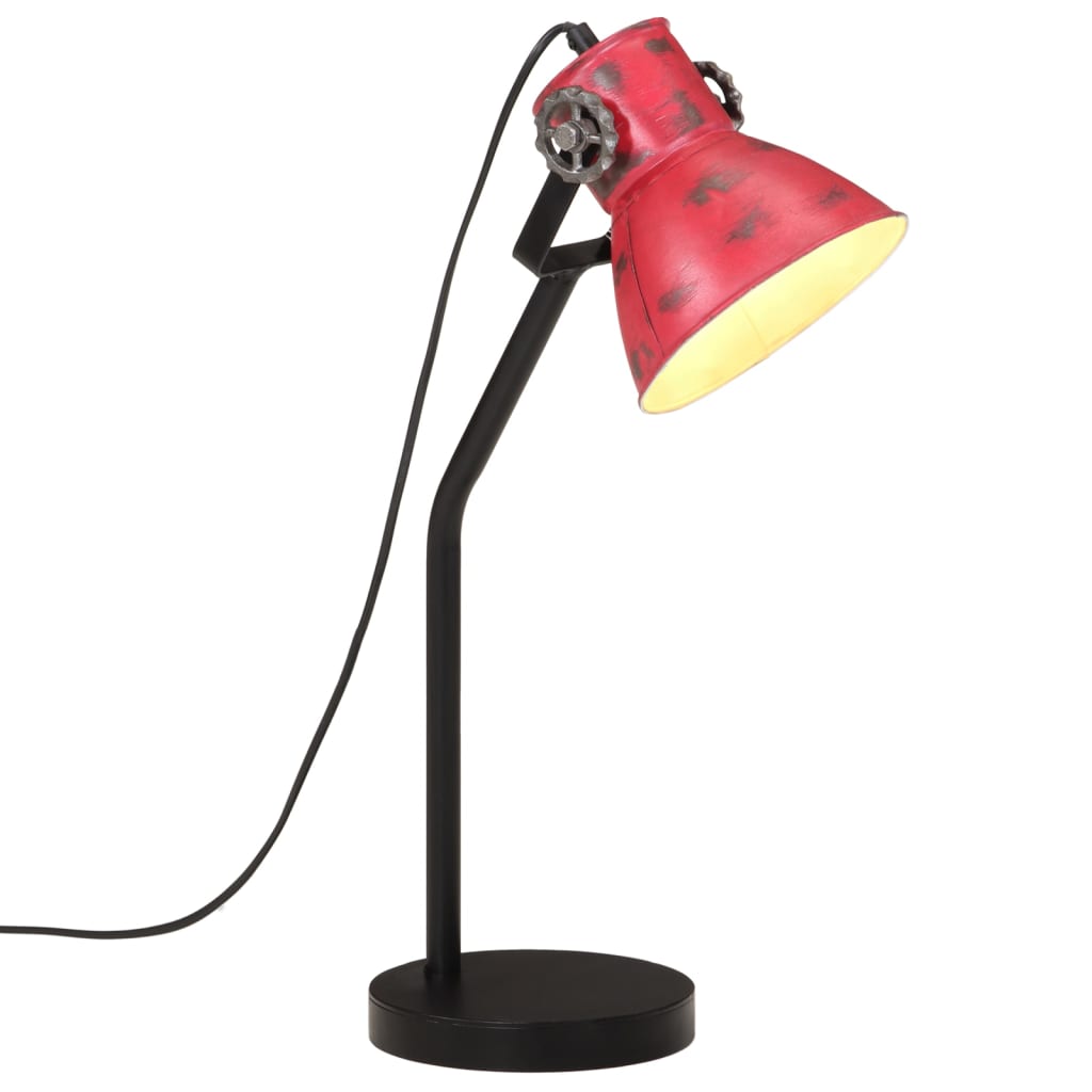 Lampe de Bureau en Métal Noir Industriel-Rouge-1-La-Fabrique-Industrielle