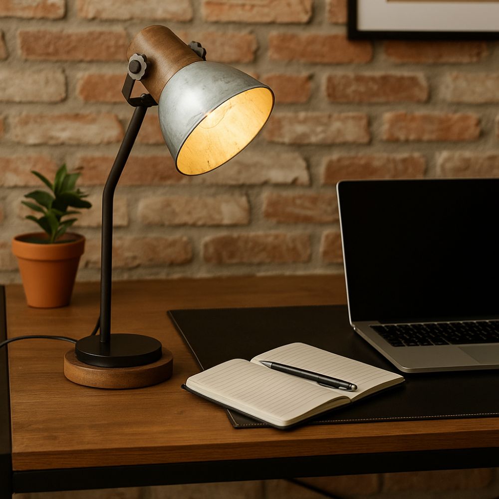 Lampe de Bureau Style Industriel Vintage