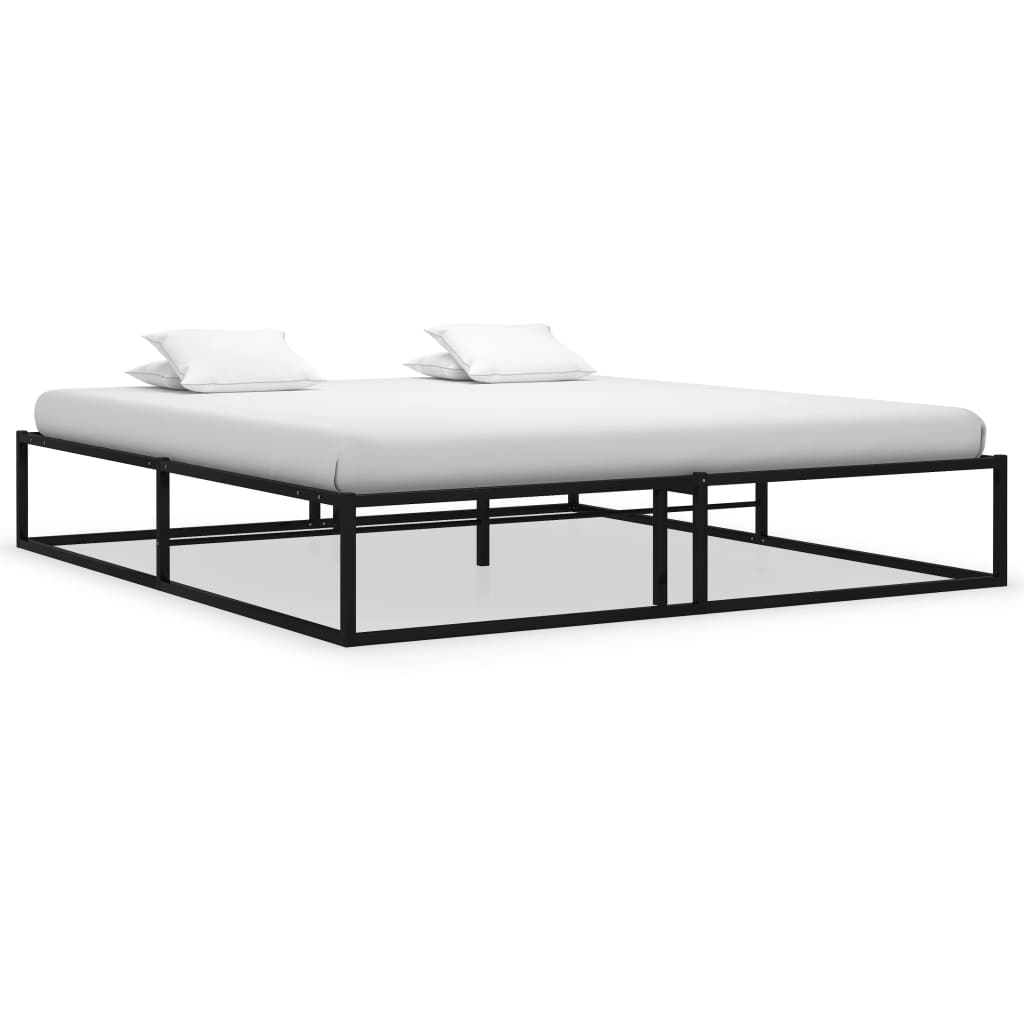 Lit Industriel avec Rangement 160x200-Noir-140 x 200 cm-La-Fabrique-Industrielle