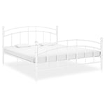 Lit Vintage en Métal Blanc-Blanc-160 x 200 cm-La-Fabrique-Industrielle