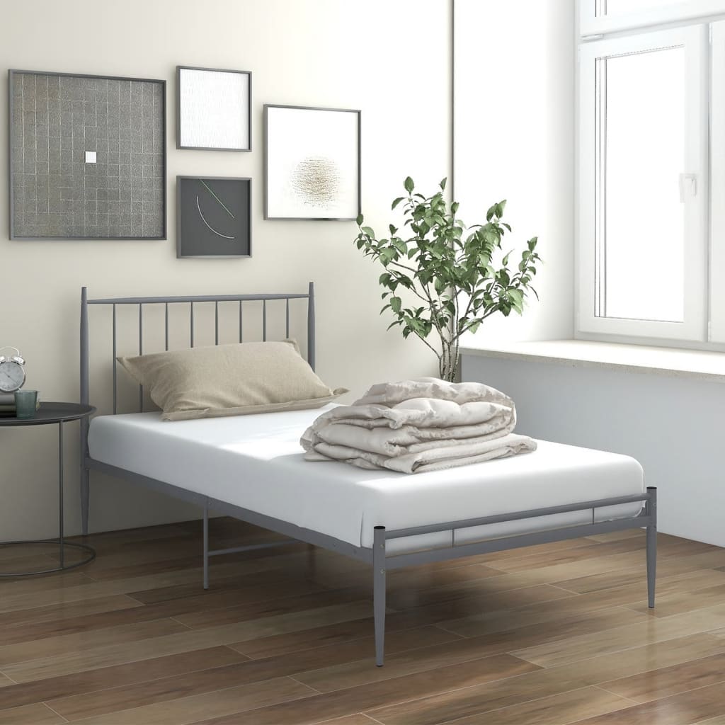 Lit en Métal Blanc Industriel 90x200-Gris-90 x 200 cm-La-Fabrique-Industrielle