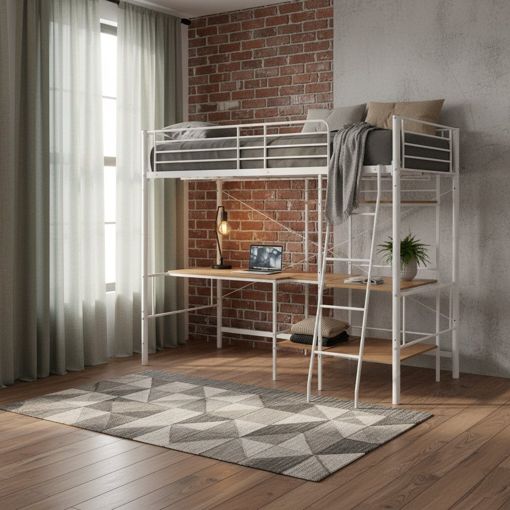 Lit Superposé en Acier Style Industriel