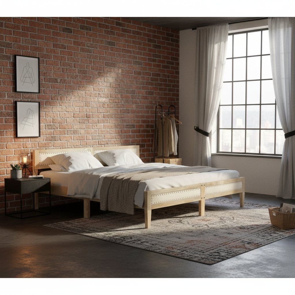 Lit en Bois de Manguier Massif 200x200