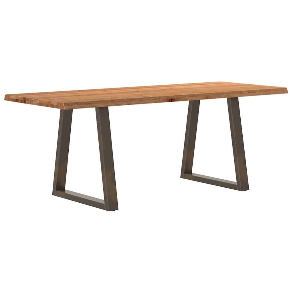 Longue Table Industrielle en Bois Massif et Métal-80 cm-200 cm-1-La-Fabrique-Industrielle