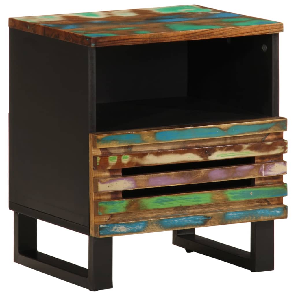 Lot de 2 Tables de Chevet Industrielles en Bois de Manguier-bois de récupération massif-1-La-Fabrique-Industrielle