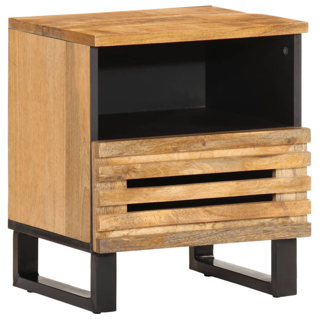 Lot de 2 Tables de Chevet Industrielles en Bois de Manguier-La-Fabrique-Industrielle