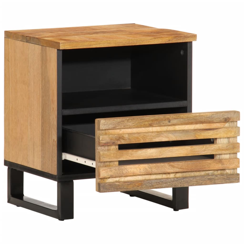 Lot de 2 Tables de Chevet Industrielles en Bois de Manguier-La-Fabrique-Industrielle