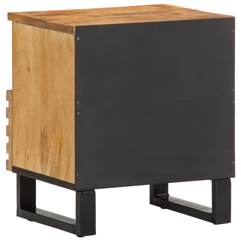 Lot de 2 Tables de Chevet Industrielles en Bois de Manguier-La-Fabrique-Industrielle