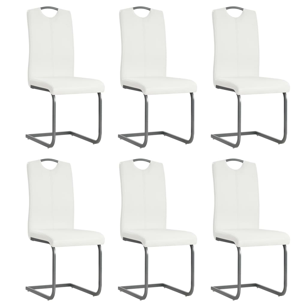 Lot de Chaises Cantilever en Similicuir Noir-Blanc-6-La-Fabrique-Industrielle