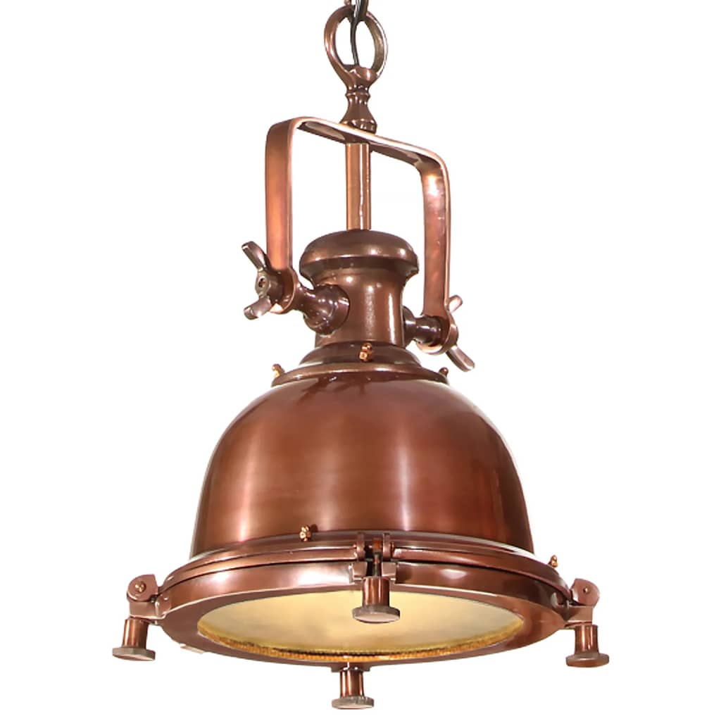 Luminaire Industriel Vintage en Aluminium et Cuivre-1-35 x 35 x 153 cm-La-Fabrique-Industrielle