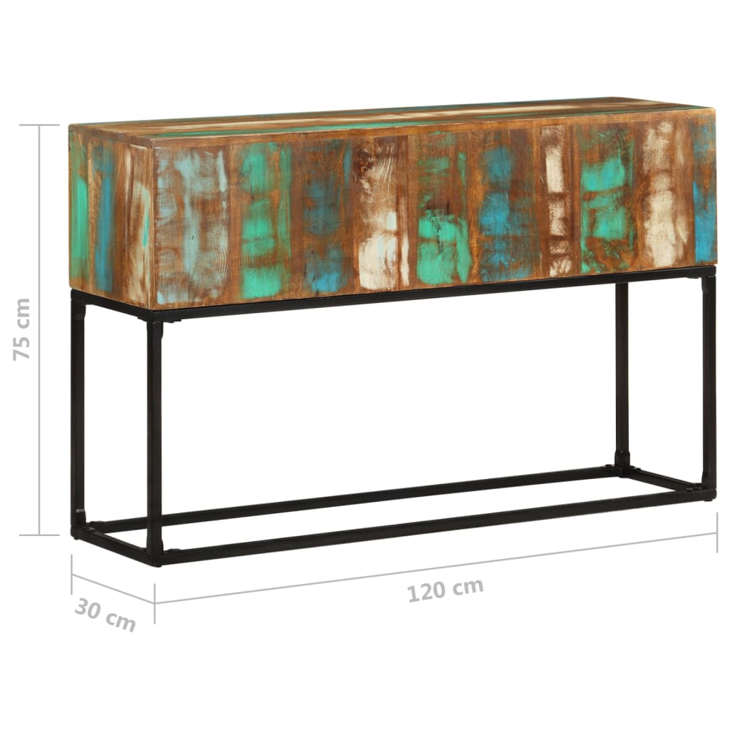Meuble Console en Bois et Métal Recyclé-La-Fabrique-Industrielle