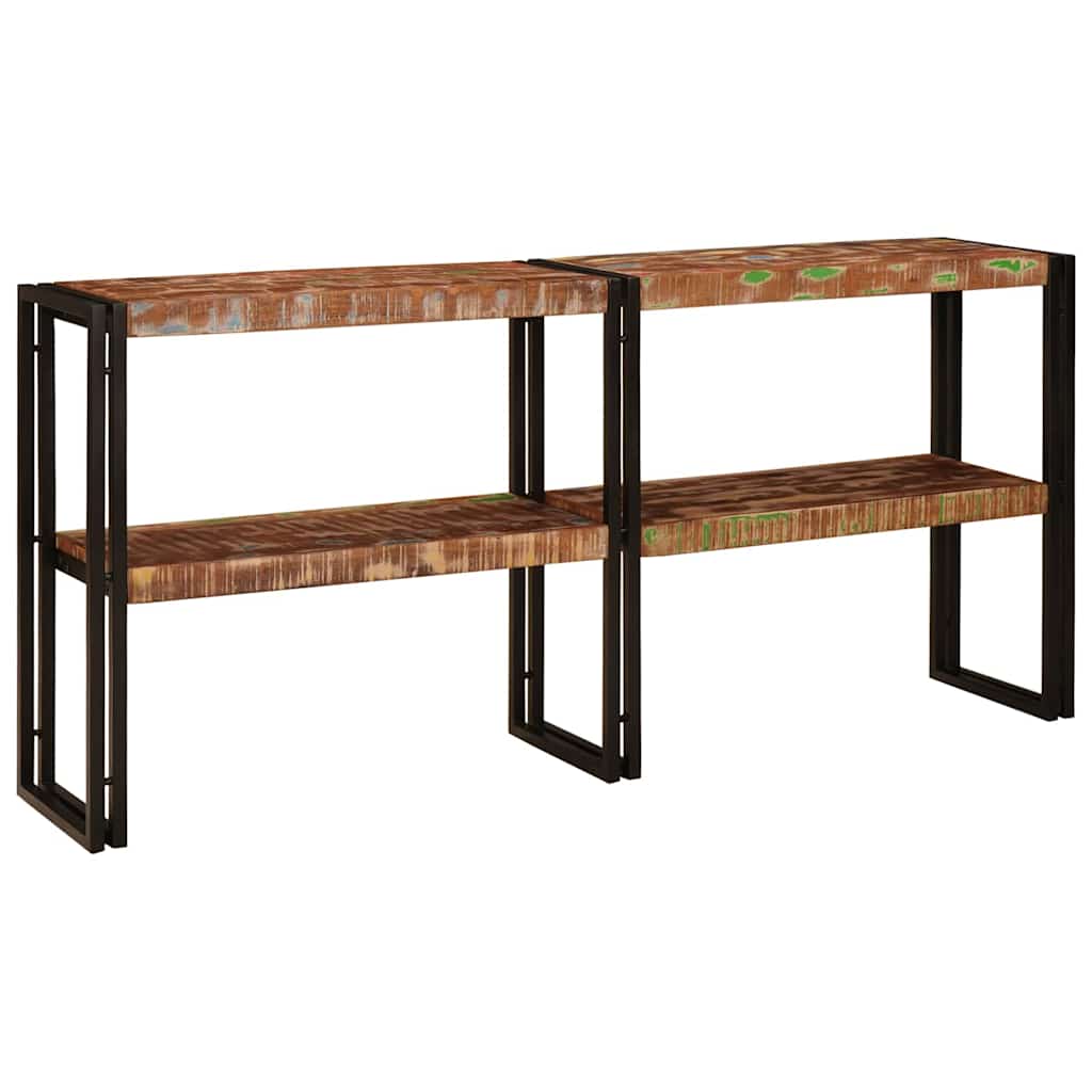 Meuble Console en Bois et Métal au Style Industriel-bois de récupération massif-La-Fabrique-Industrielle