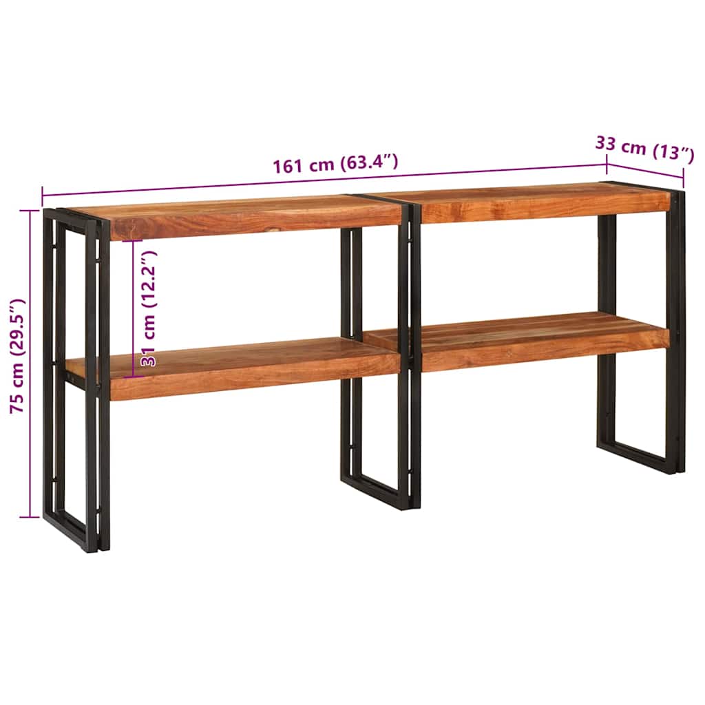 Meuble Console en Bois et Métal au Style Industriel-La-Fabrique-Industrielle