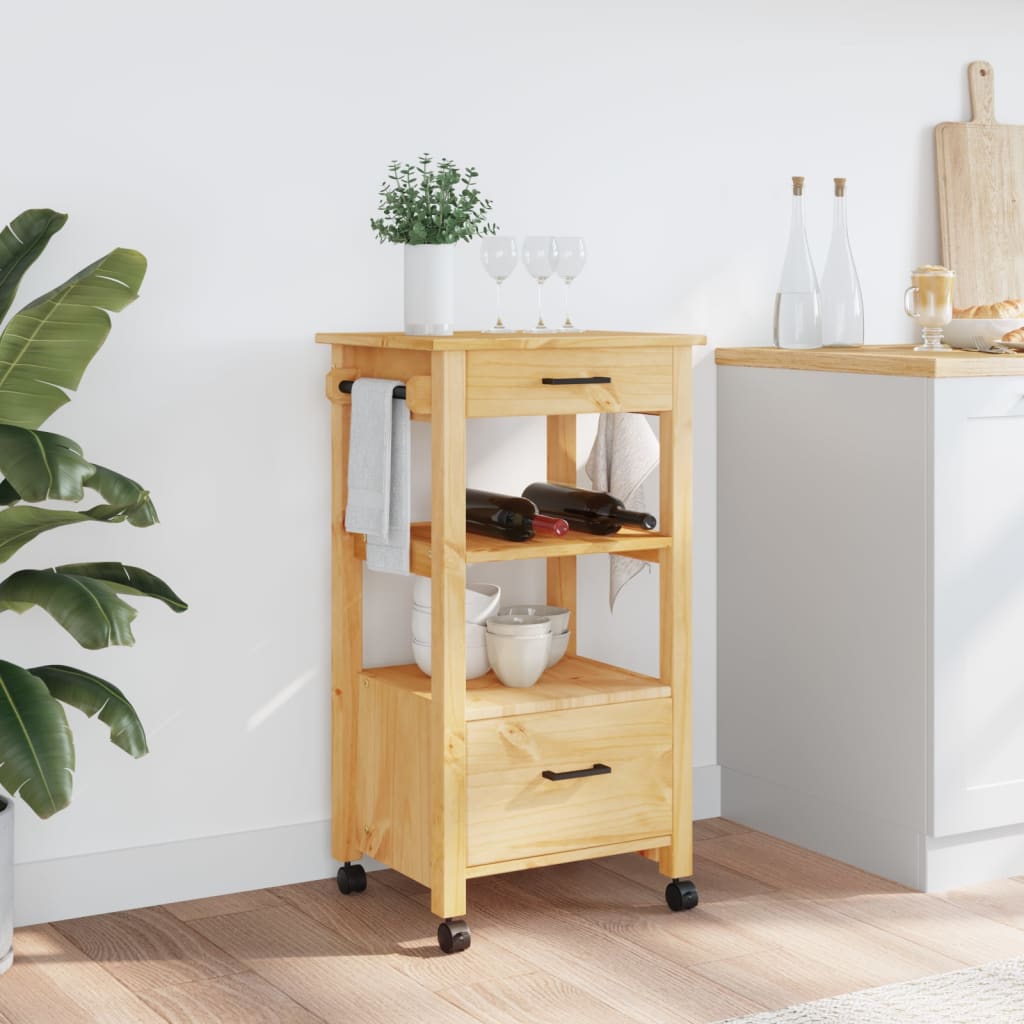 Meuble Desserte en Bois de Pin Monza-La-Fabrique-Industrielle