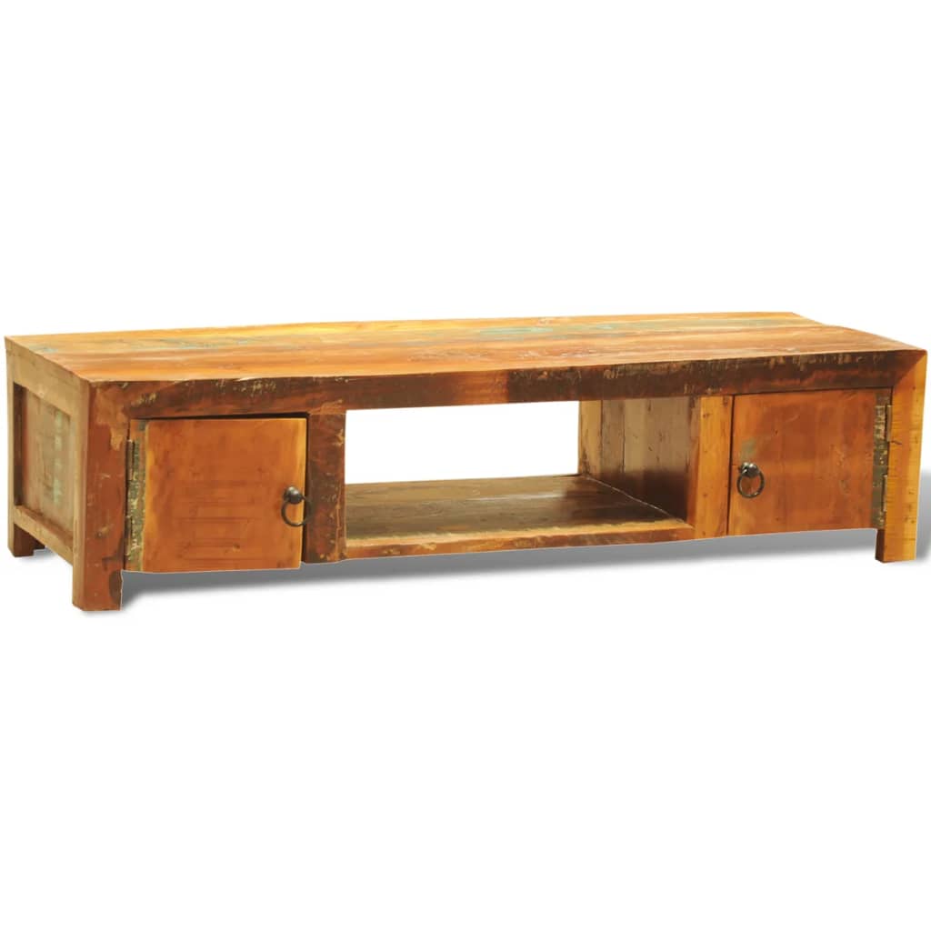 Meuble TV Bas en Bois Recyclé et Style Vintage-La-Fabrique-Industrielle