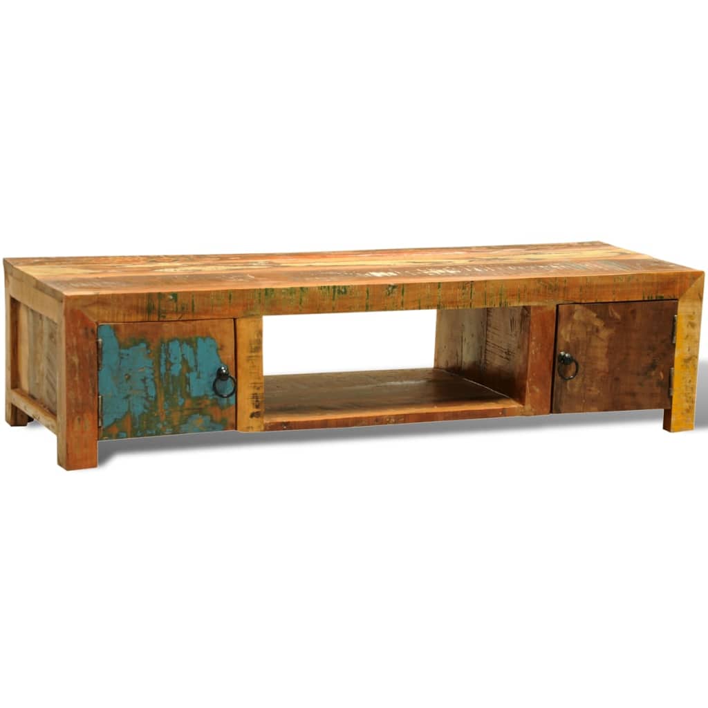Meuble TV Bas en Bois Recyclé et Style Vintage-La-Fabrique-Industrielle