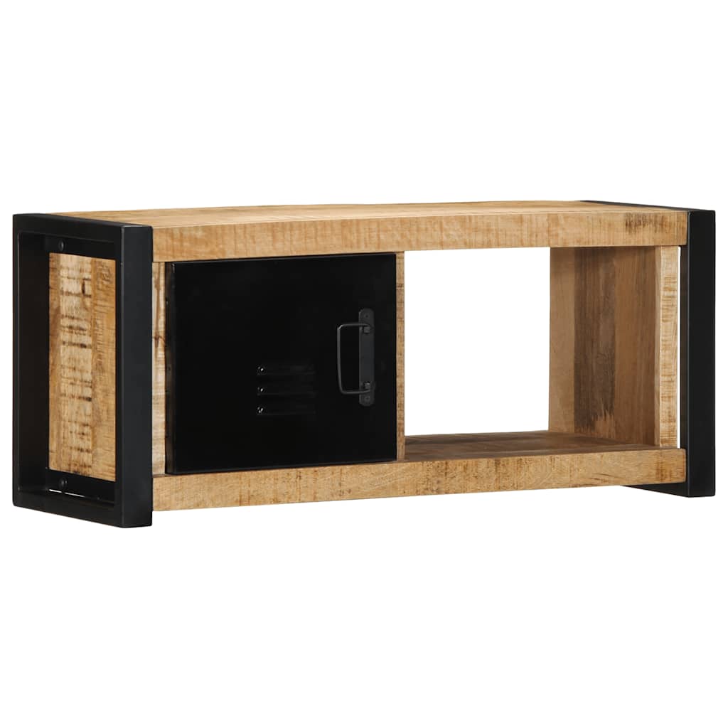Meuble TV Bas en Bois de Manguier Brut-La-Fabrique-Industrielle