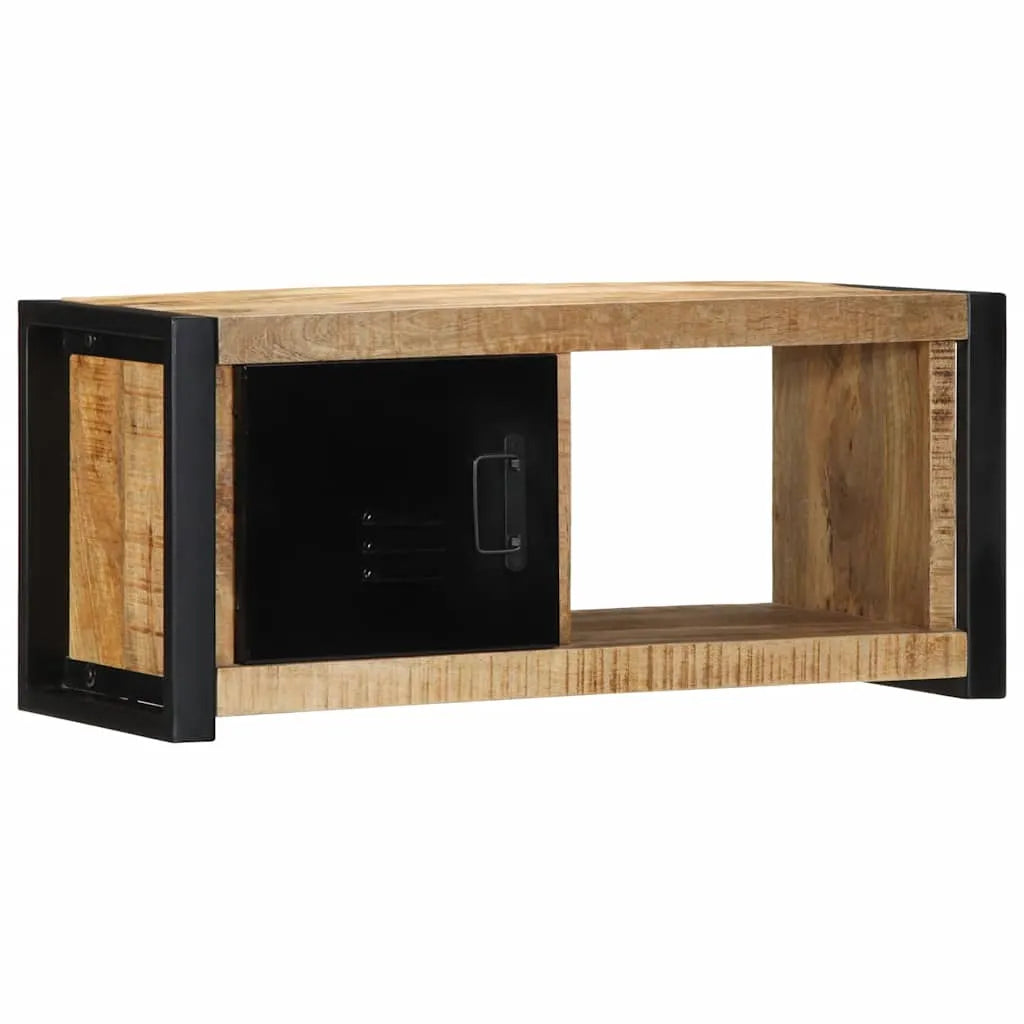 Meuble TV Bas en Bois de Manguier Brut-La-Fabrique-Industrielle