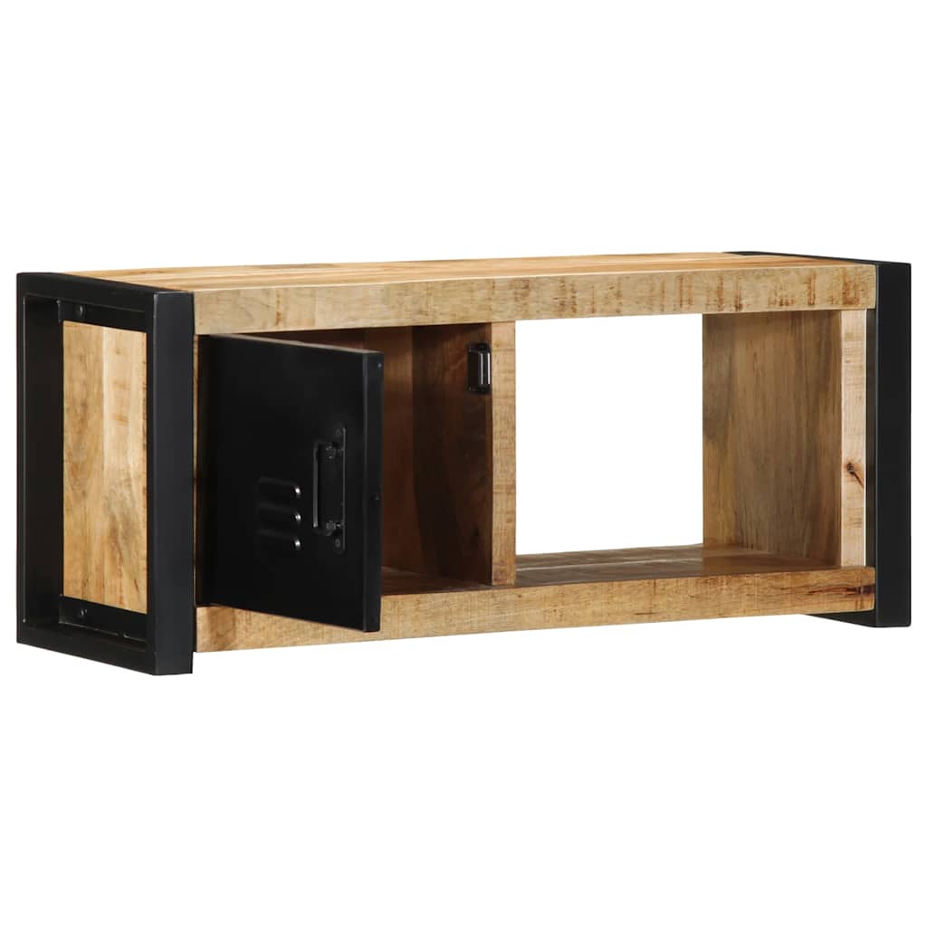 Meuble TV Bas en Bois de Manguier Brut-La-Fabrique-Industrielle