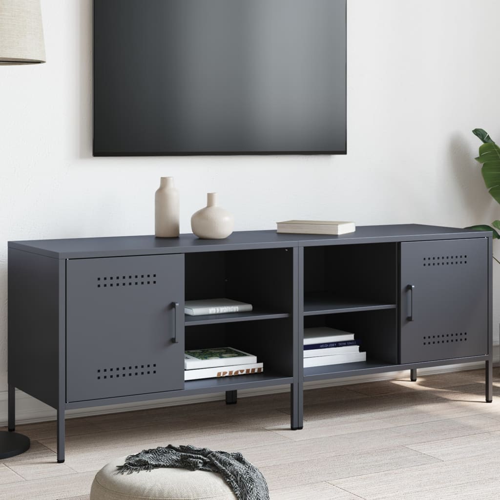 Meuble TV Blanc au Style Industriel-Anthracite-2-La-Fabrique-Industrielle