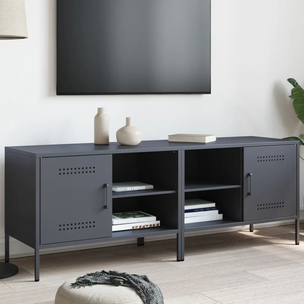 Meuble TV Blanc au Style Industriel-Anthracite-2-La-Fabrique-Industrielle