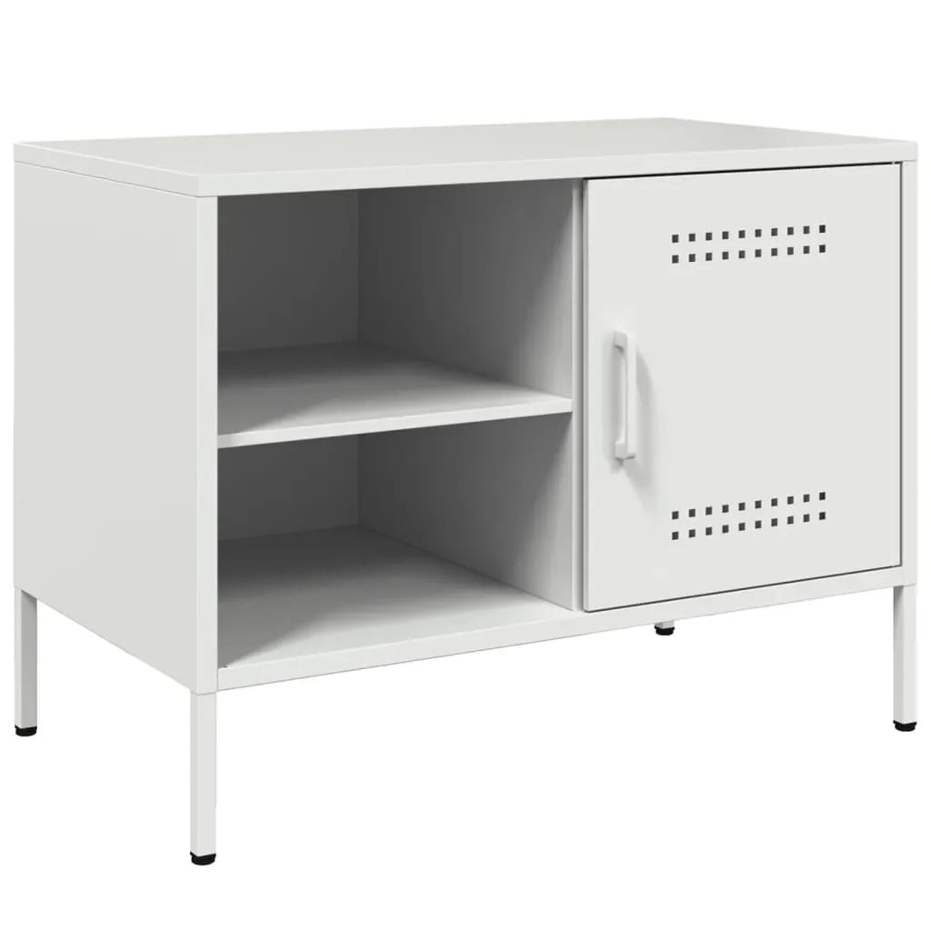 Meuble TV Blanc au Style Industriel-La-Fabrique-Industrielle