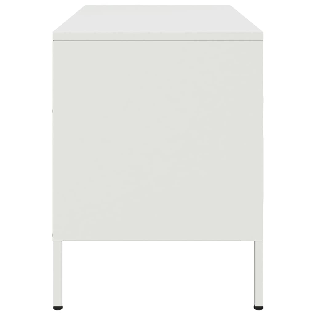 Meuble TV Blanc au Style Industriel-La-Fabrique-Industrielle
