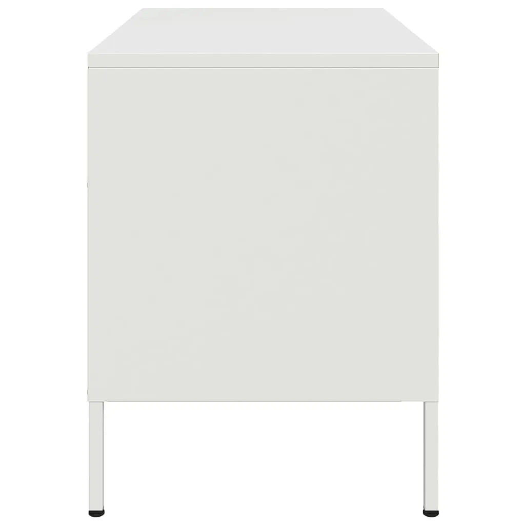 Meuble TV Blanc au Style Industriel-La-Fabrique-Industrielle