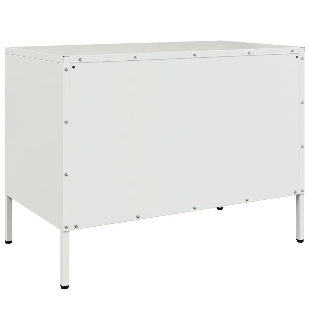 Meuble TV Blanc au Style Industriel-La-Fabrique-Industrielle