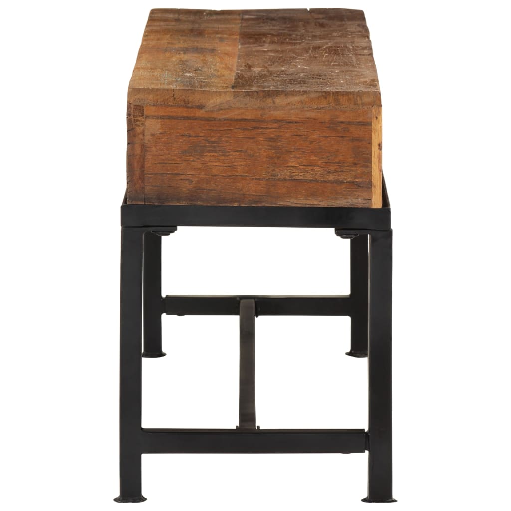 Meuble TV Bois Recyclé et Métal Noir-La-Fabrique-Industrielle