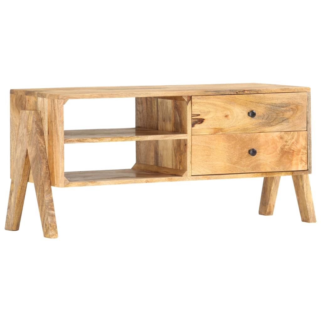 Meuble TV Élégant en Bois de Manguier Massif-La-Fabrique-Industrielle