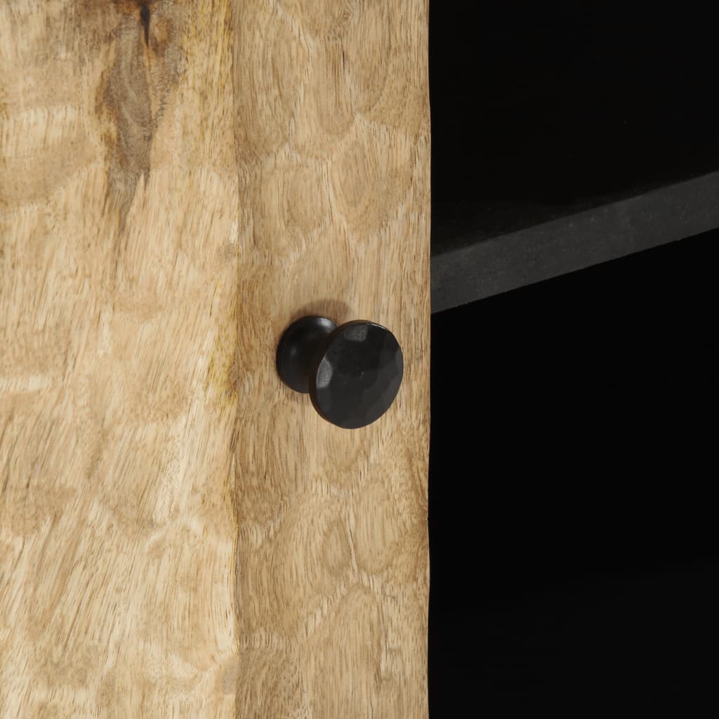 Meuble TV en bois de manguier au style industriel-La-Fabrique-Industrielle