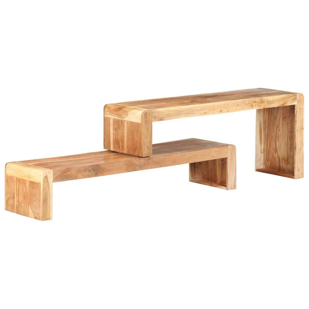 Meuble TV Industriel en Bois d'Acacia Massif-La-Fabrique-Industrielle