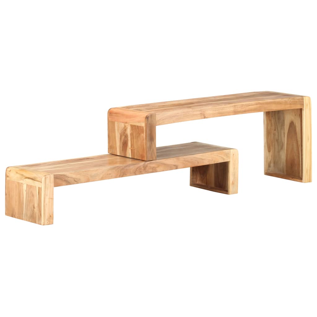 Meuble TV Industriel en Bois d'Acacia Massif-La-Fabrique-Industrielle