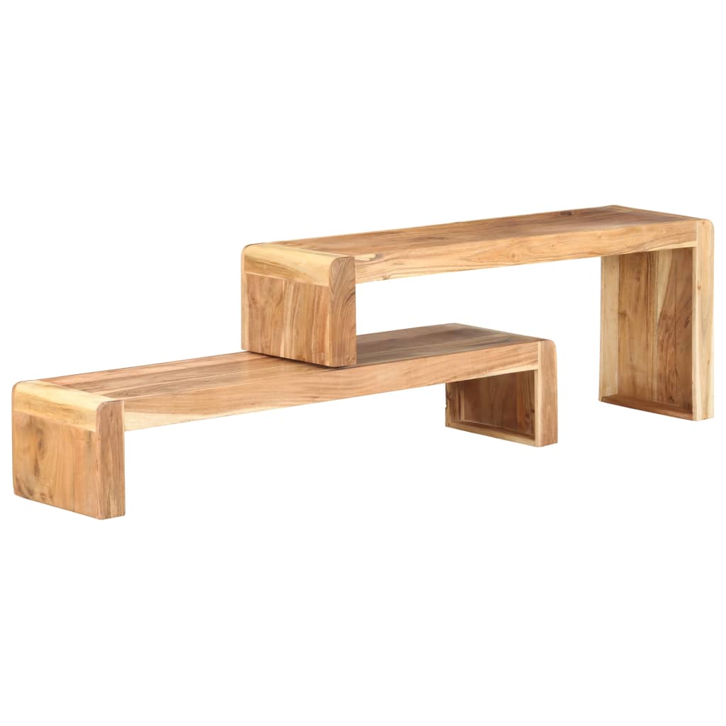 Meuble TV Industriel en Bois d'Acacia Massif-La-Fabrique-Industrielle