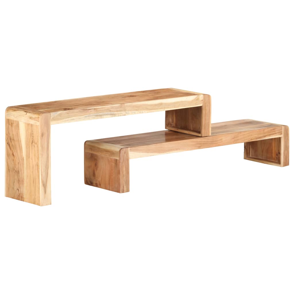 Meuble TV Industriel en Bois d'Acacia Massif-La-Fabrique-Industrielle