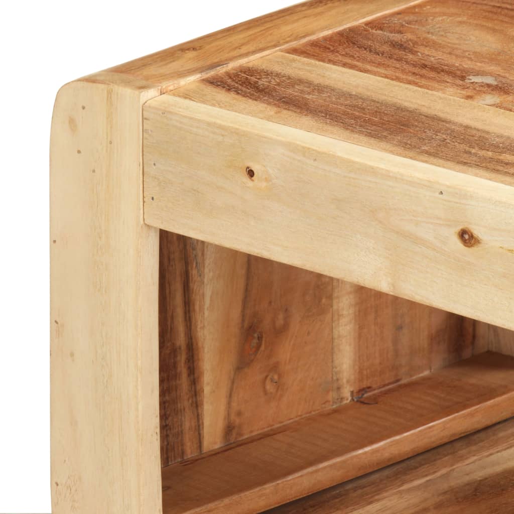 Meuble TV Industriel en Bois d'Acacia Massif-La-Fabrique-Industrielle