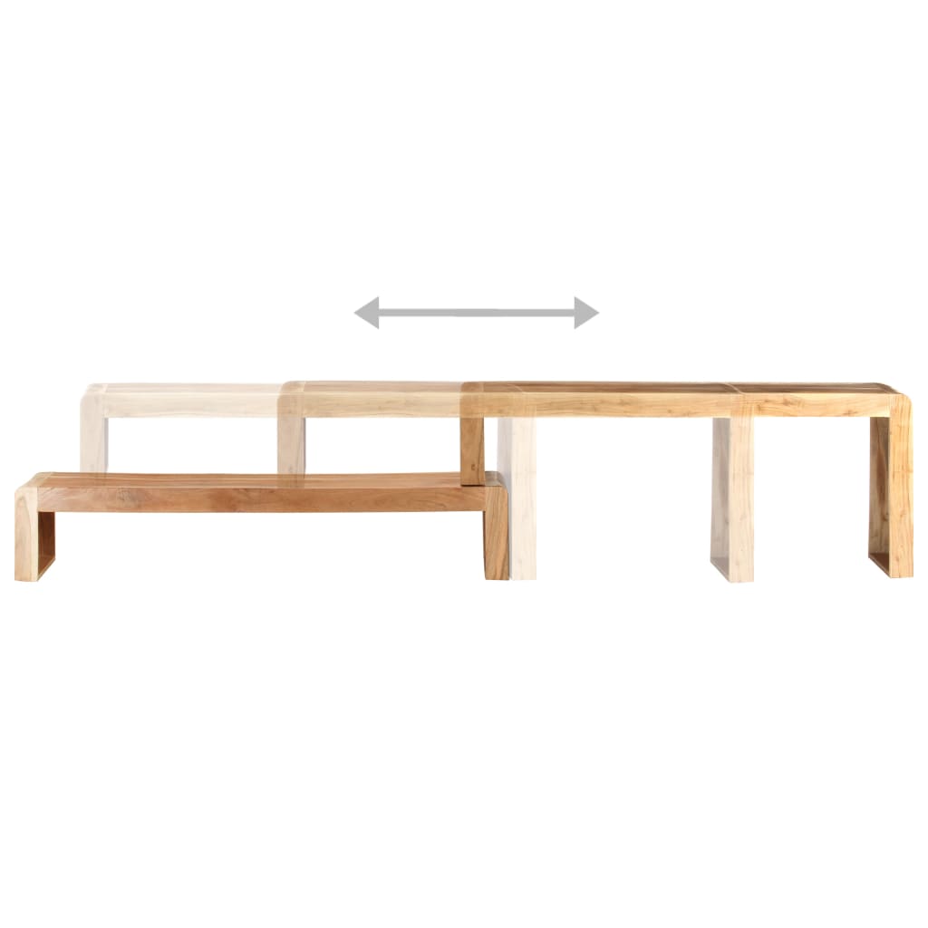 Meuble TV Industriel en Bois d'Acacia Massif-La-Fabrique-Industrielle