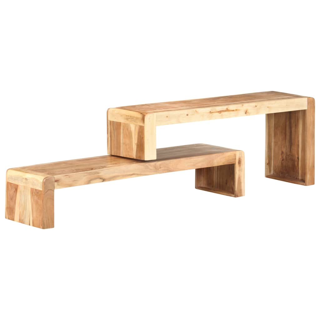 Meuble TV Industriel en Bois d'Acacia Massif-La-Fabrique-Industrielle